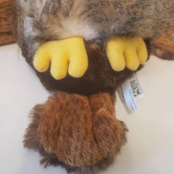 Ganz-Cheektowaga Barred Brown Webkins Stuffed,Plush  Toy Owl. - Picture 7 of 10